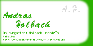 andras holbach business card